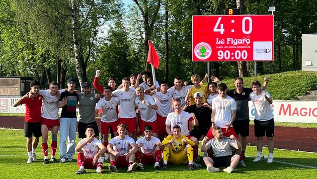 Die Dornbirner bejubelten ihren 4:0-Heimsieg gegen BW Feldkirch. (Bild: FC Dornbirn)