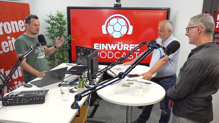 Patrick Jochum, Gunter Motz und Albert Kurka im „Krone“-Podcaststudio.