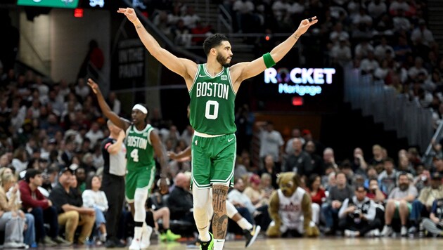 Jayson Tatum scored 33 points for the Boston Celtics. (Bild: APA Pool/APA/Getty Images via AFP/GETTY IMAGES/Nick Cammett)