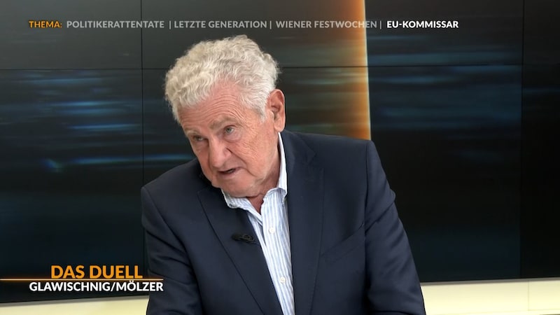 Andreas Mölzer teilt aus. (Bild: krone.tv)