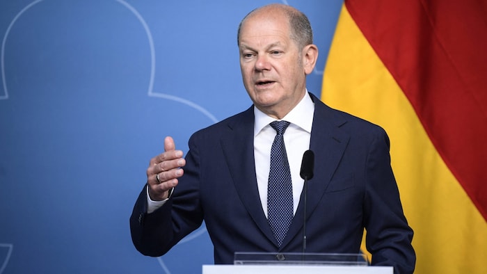 Olaf Scholz német kancellár május 14-én Svédországban.