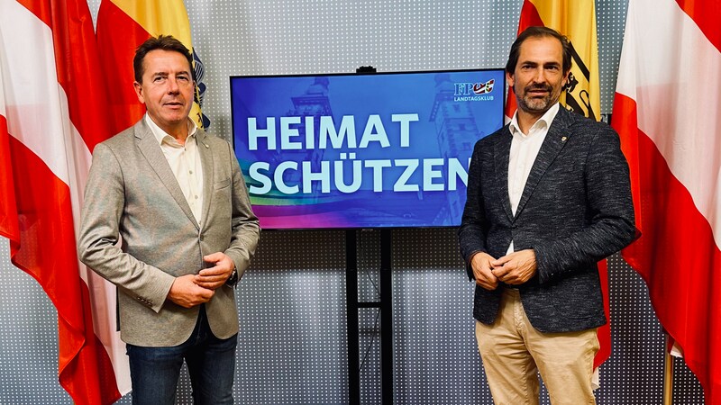 „Heimat schützen“ wollen Angerer und Ragger von der FPÖ. (Bild: Clara Milena Steiner)