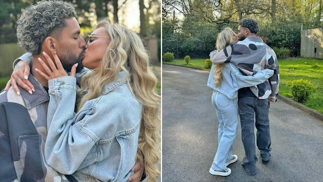 Love is in the air: Alisha Lehmann and Douglas Luiz are very fond of each other. (Bild: Instagram.com/ alishalehmann7)