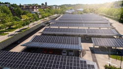 Der Eurothermen-Solarpark in Bad Schallerbach.