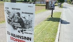 Wahlplakate in den Gemeinden (Bild: Schulter Christian)