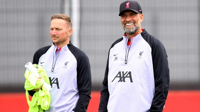 Ein eingespieltes Team: Pepijn Lijnders (li.) und Jürgen Klopp.