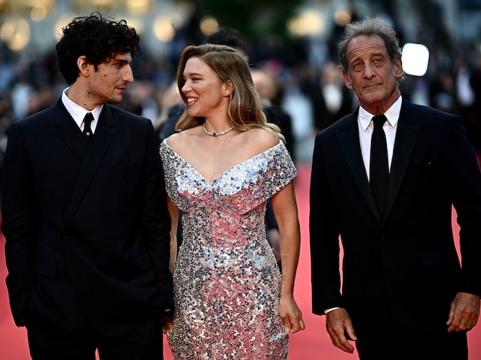 Louis Garrel, Lea Seydoux und Vincent Lindon bei der Eröffneung der Filmfestspiele