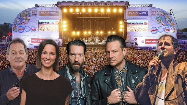 The Danube Island Festival is the largest open-air festival in Europe. Headliners include Wolfgang Ambros, Christina Stürmer, The BossHoss and Wanda. This year, they take the microphone in the "Krone Area". (Bild: Donauinselfest 2024 Krone KREATIV,)