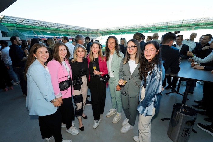 The SV St. Margarethen players also enjoyed the flair of the Allianz Stadium.