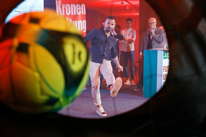 Ex-professional Tomas Simkovic shone at the goal wall.