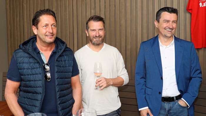 Martin Amerhauser, Gregor Pötscher und Mario Bazina (v. li.) ließen sich ihr Kommen nicht ...