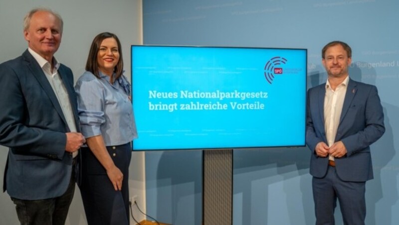 Erwin Preiner, Member of Parliament, Astrid Eisenkopf and Roland Fürst, SPÖ Club Leader (Bild: SPÖ Landtagsklub Burgenland)