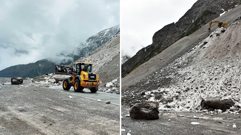 Körülbelül 1500 órányi munka: A tisztítási és biztonsági munkálatok befejeződtek. (Bild: Land Tirol)