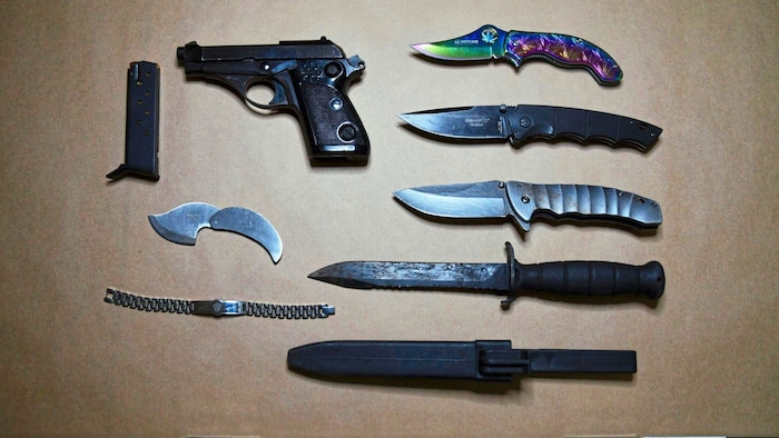 Weapons seized.
