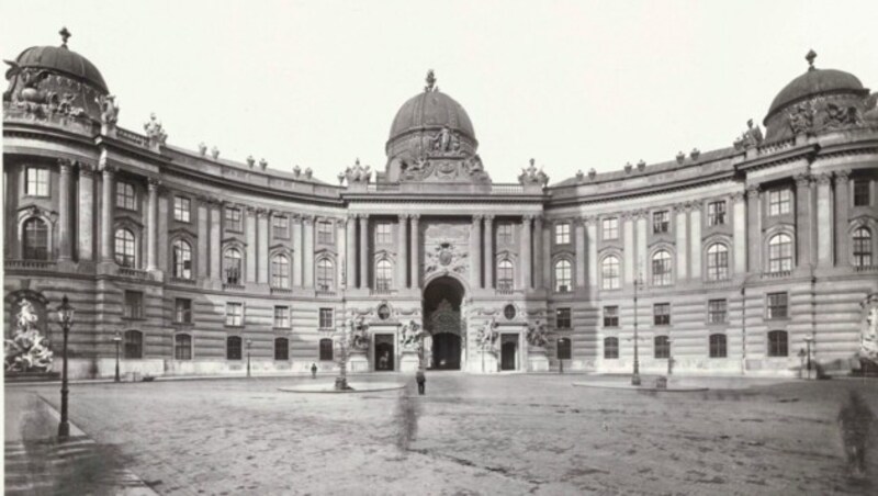 Der Michaelerplatz auf einer historischen Aufnahme von 1893. (Bild: Wien Museum)