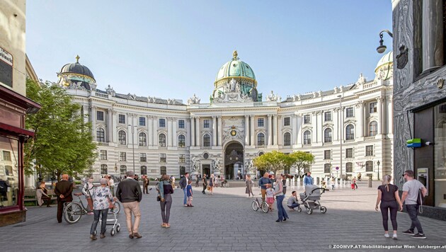 Michaelerplatz with an allotment garden look. (Bild: (c) ZOOMVP.AT)