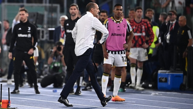 Massimiliano Allegri lost his cool against Atalanta. (Bild: AFP/APA/Isabella BONOTTO)