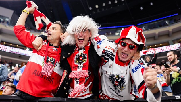 The mood among Austria fans could hardly be better. (Bild: GEPA/GEPA pictures)