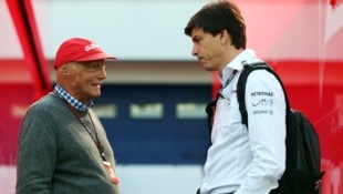 Niki Lauda (li.) und Mercedes-Teamchef Toto Wolff. (Bild: GEPA/GEPA pictures)