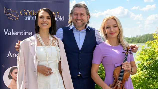 Valentina Naforniţa (li.), Andreas Schager und Lidia Baich freuen sich auf ihr gemeinsames Konzert am 22. August in Tulln. (Bild: Molnar Attila)