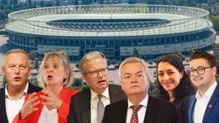 Wie stehen die steirischen Parteichefs zum Nationalstadion in der Steiermark? (Bild: Krone KREATIV/www.picturedesk.com/Daniel Scharinger, Christian Jauschowetz)