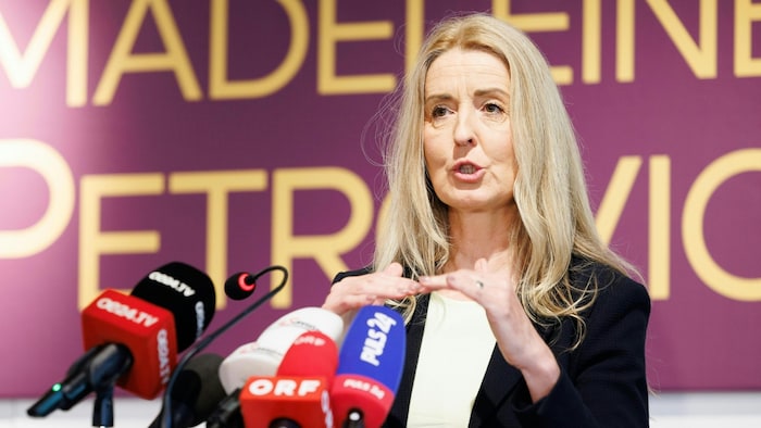 Monika Henninger-Erber bei der Pressekonferenz am Freitag