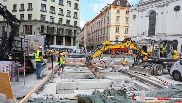 Der Umbau des Michaelerplatzes zum „Schrebergarten“ ruft immer mehr und immer prominentere Gegner auf den Plan. (Bild: Zwefo)