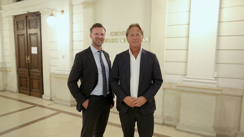 Philipp Wolm és Alexander Philipp védőügyvédek (jobbra) (Bild: Bartel Gerhard/Gerhard Bartel)