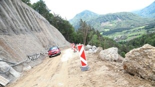 Die Straße nach Guntschach ist wieder für einige Stunden pro Tag befahrbar. (Bild: Rojsek-Wiedergut Uta)