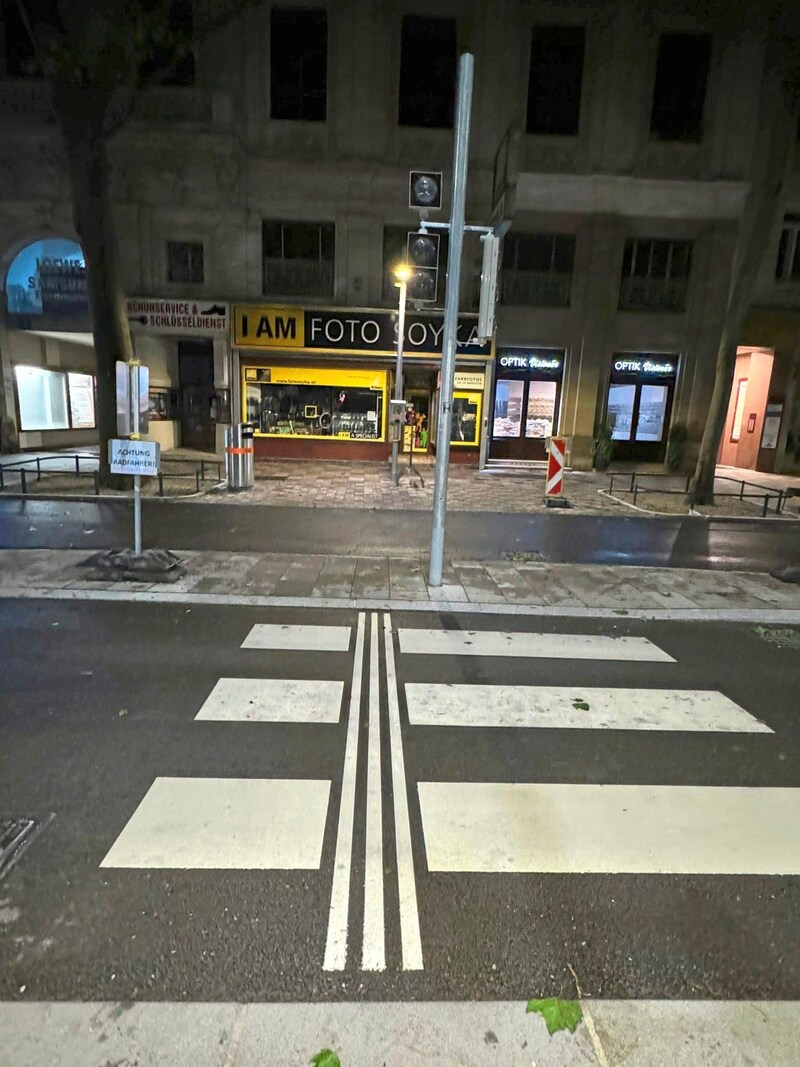 The traffic lights concerned in Praterstraße. (Bild: Patrick Puchinger)