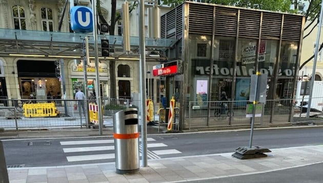 The traffic lights in Praterstraße have been out of order for several weeks. (Bild: Patrick Puchinger)