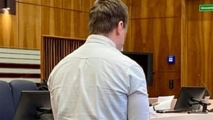 Der Angeklagte im Gerichtssaal