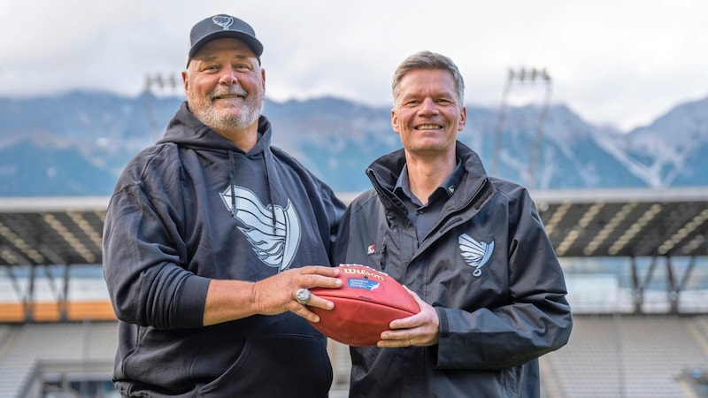 Raiders-Manager Ulz Däuber verpflichtete nach einer enttäuschenden ELF-Saison 2023 mit Jim Herrmann einen absoluten Top-Trainer. (Bild: Oliveira/Raiders Tirol)