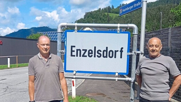 The noise is causing a stir: August Verhounig and Florian Husel from Enzelsdorf (Bild: Gerlinde Schager)