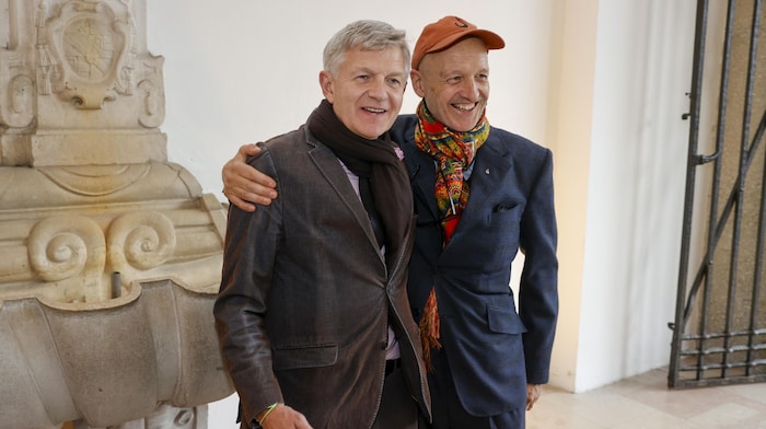 The sons of painter Georg Baselitz: Anton Kern and Daniel Blau (from left)