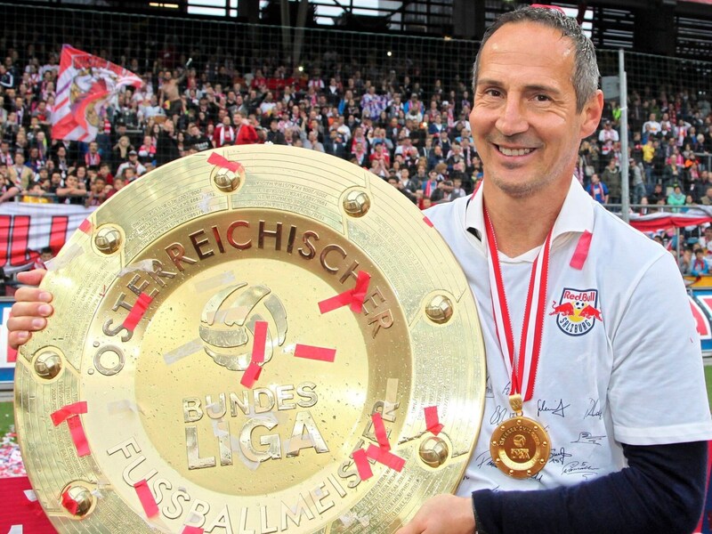 Hütter led Salzburg to the double in 2014/15. (Bild: Kronen Zeitung)