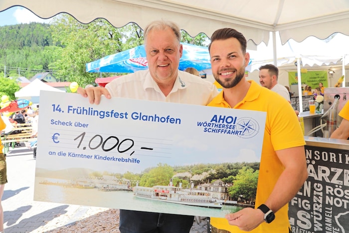 Treffner with Daniel Dörfler from the Wörthersee boat tour