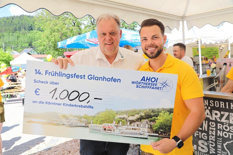 Treffner mit Daniel Dörfler von der Wörthersee-Schifffahrt (Bild: Rojsek-Wiedergut Uta/Uta Rojsek-Wiedergut)