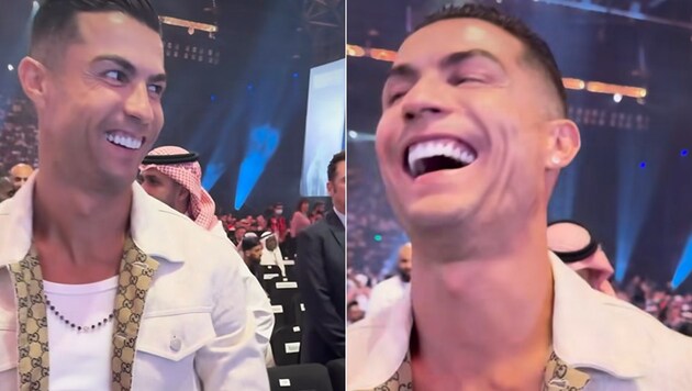 Beim Thema Arsenal musste Cristiano Ronaldo laut lachen. (Bild: Facebook.com/Frank Warren)