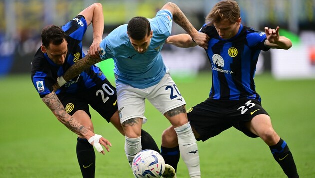 Lots of fighting, but no winner for Inter against Lazio ... (Bild: AFP)