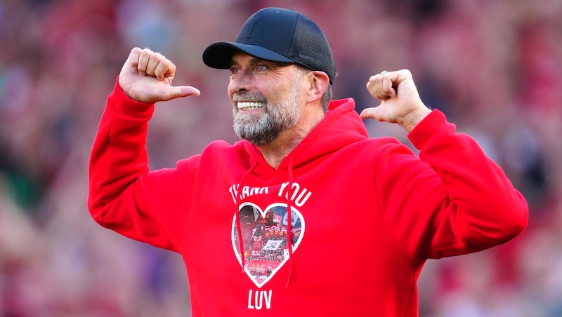 Jürgen Klopp bei seinem Liverpool-Abschied (Bild: Copyright 2024 The Associated Press. All rights reserved)