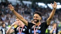 Gregory Wüthrich verspürte nach dem Double-Gewinn große Genugtuung.  (Bild: GEPA/GEPA pictures)