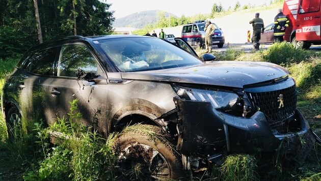 Unfall am Pfingstmontag auf der S 37 (Bild: Freiwillige Feuerwehr Thalsdorf)