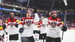 Österreichs Eishockey-Helden genießen in Prag die Unterstützung der Fans. (Bild: GEPA/GEPA pictures)