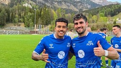 Verstehen sich wie Brüder: Gabriel Messias (li.) und Joao Pedro. (Bild: Christoph Kolland)