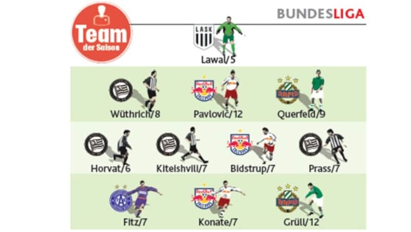 Das „Krone“-Team der Saison (Bild: Krone KREATIV/Krone Kreativ)