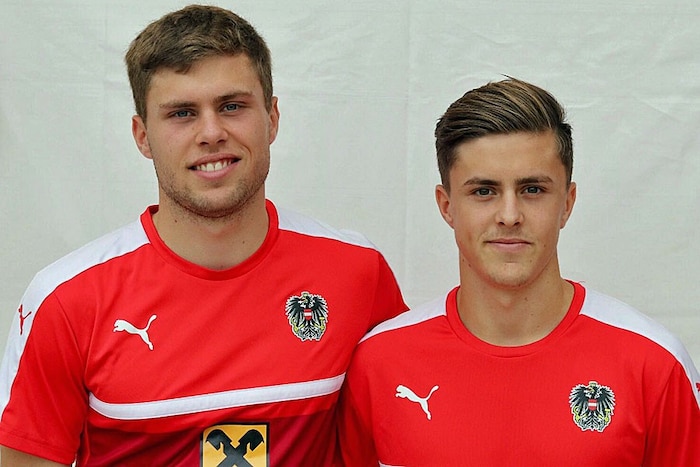 Mit dem drei Jahre älteren Bruder Dominik 2017 gemeinsam beim U21-Team