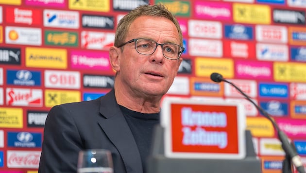 Ralf Rangnick at the squad announcement on Tuesday in Vienna (Bild: GEPA pictures)