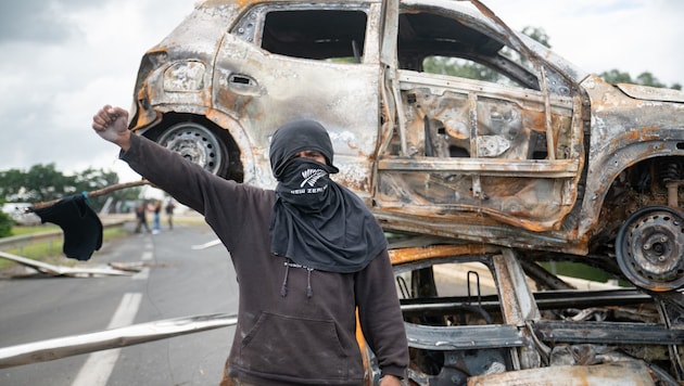 Yeni Kaledonya'da Fransa'ya karşı öfke yüksek. (Bild: APA/AFP/Delphine Mayeur)