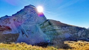 Der Mangart ist ein beliebter Berg für Kletterer